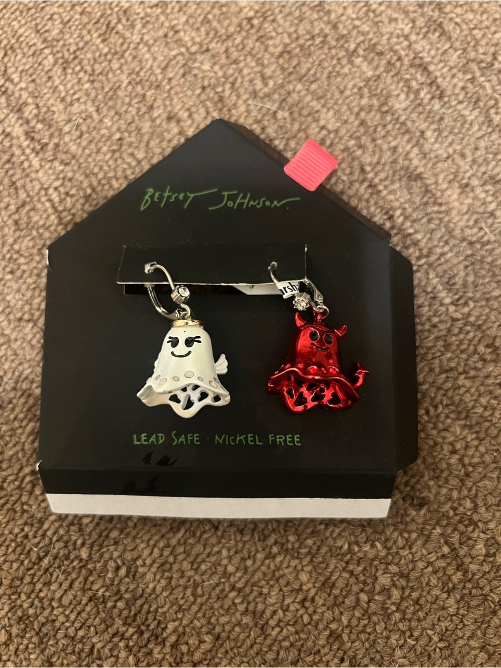 Betsey Johnson angel and devil earrings NWT